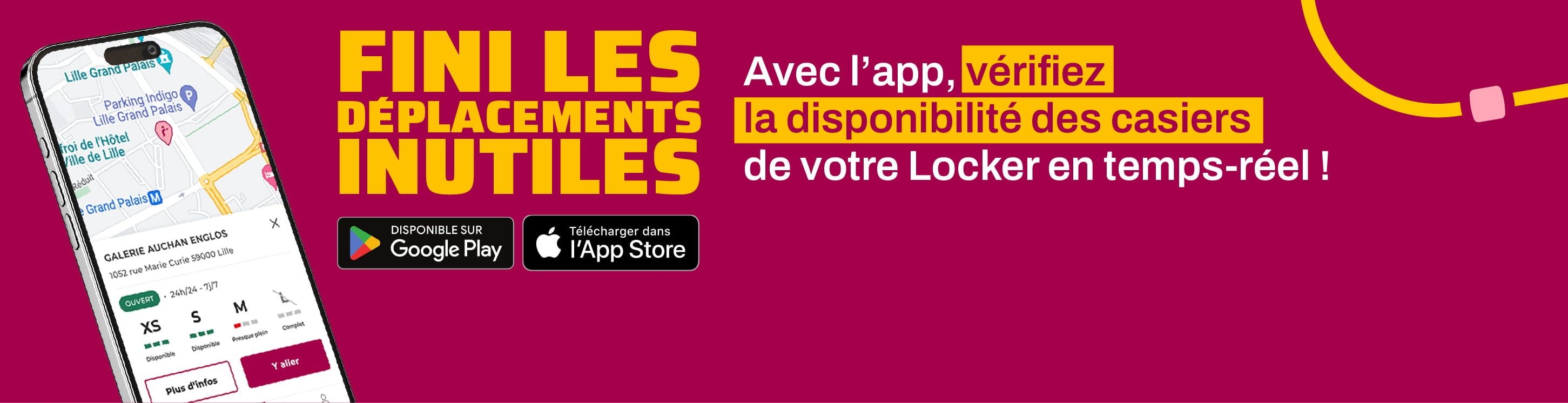 Mondial Relay - Disponibilité des casiers par taillle