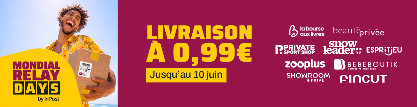 Mondial Relay Days — Livraison à 0,99€ jusqu'au 10 juin